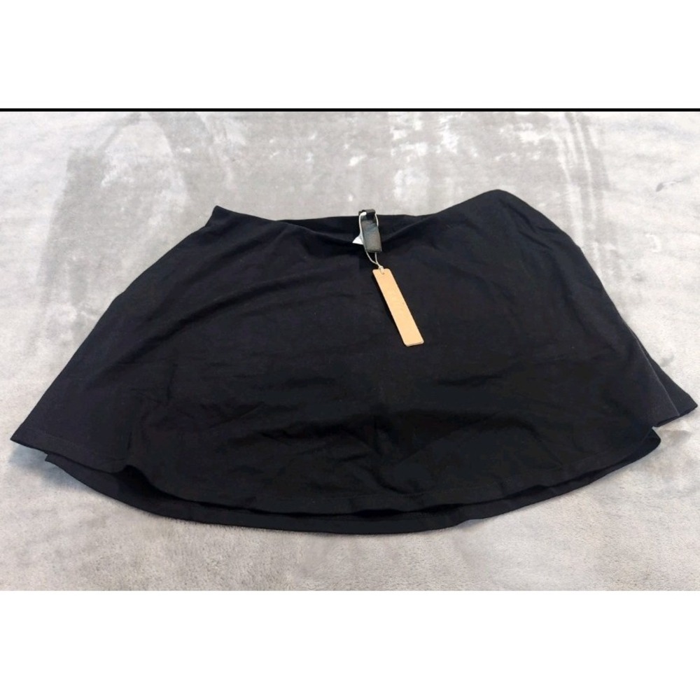 New SKIMS Large Black Obsidian Smooth Lounge Mini Skort SK-SKT-9023W Skirt